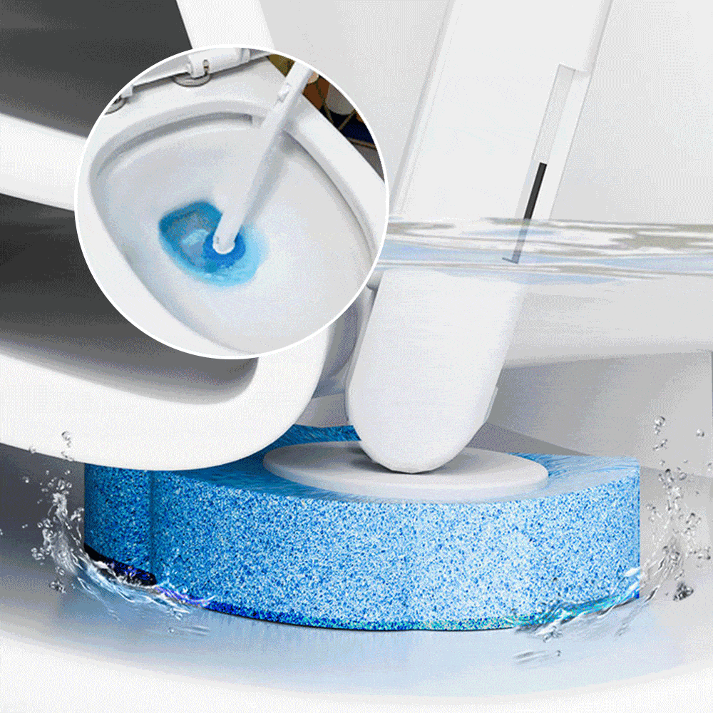 ScrubToss wand clicking on a fresh head, scrubbing, and releasing it into a bin